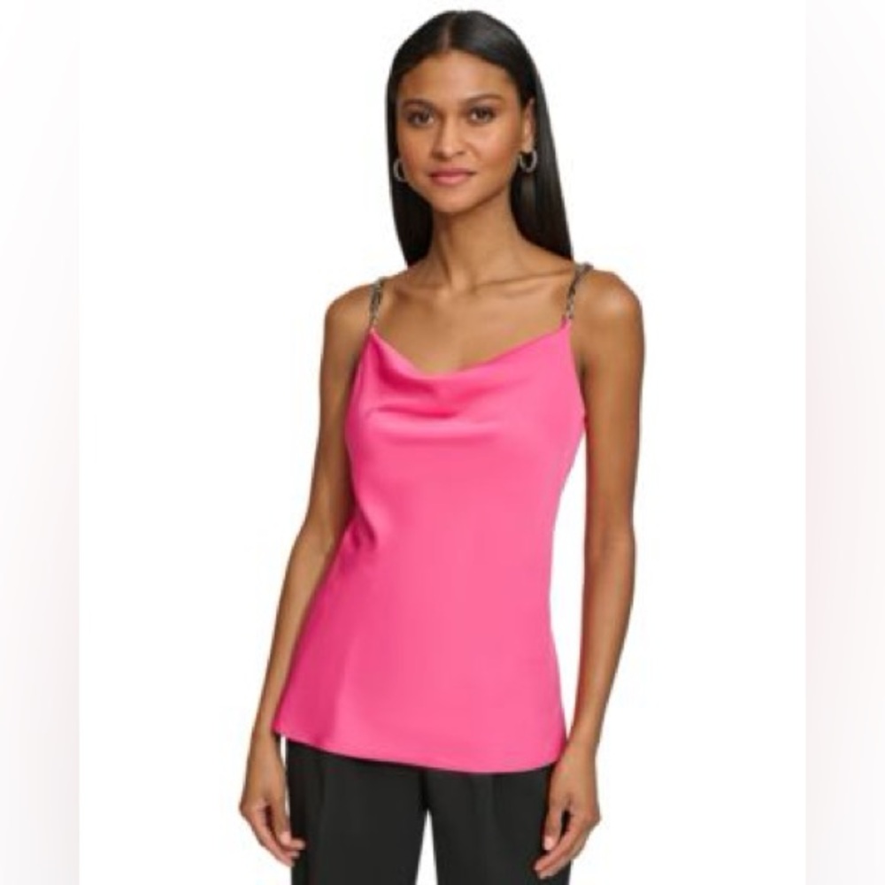 NWT Karl Lagerfeld Chain Embellished Tank Top